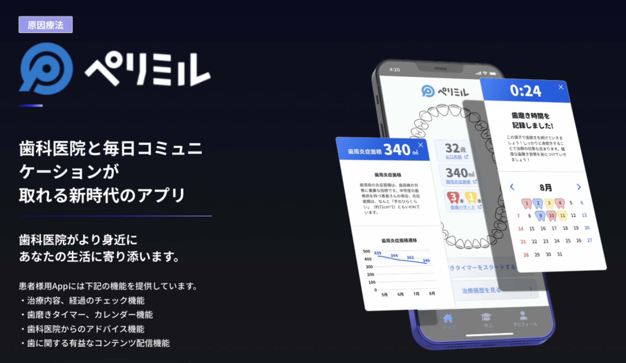 ペリミルアプリ - 歯科医院と毎日コミュニケーションが取れる新時代のアプリ